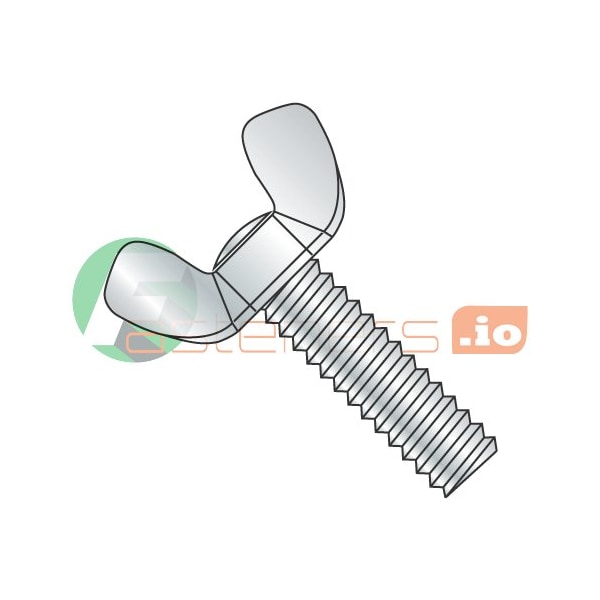 Newport Fasteners Thumb Screw, 3/8"-16 Thread Size, Wing, Zinc Plated Steel, 0.79 in Head Ht, 1 in Lg, 200 PK 439125 - main